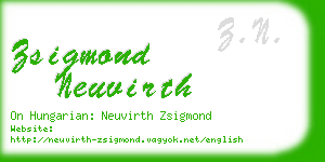 zsigmond neuvirth business card